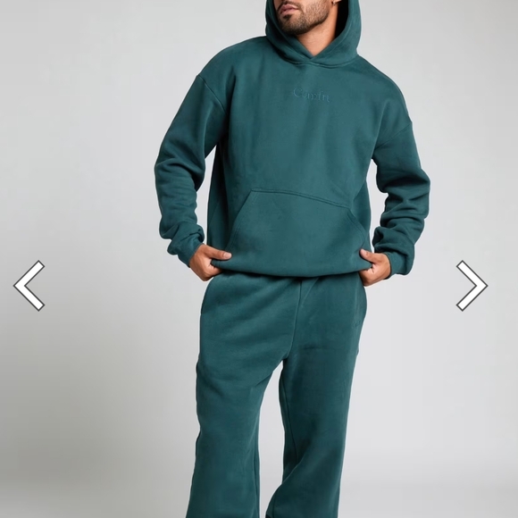 Women's Or Mens's Teal CozyFit Hoodie And Sweatpant Set. Comfrt Brand - Picture 2 of 7